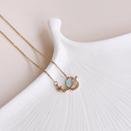 Heliophilia Silver Collar de Acero Inoxidable 316L Dorado Ajustable 45cm+5cm